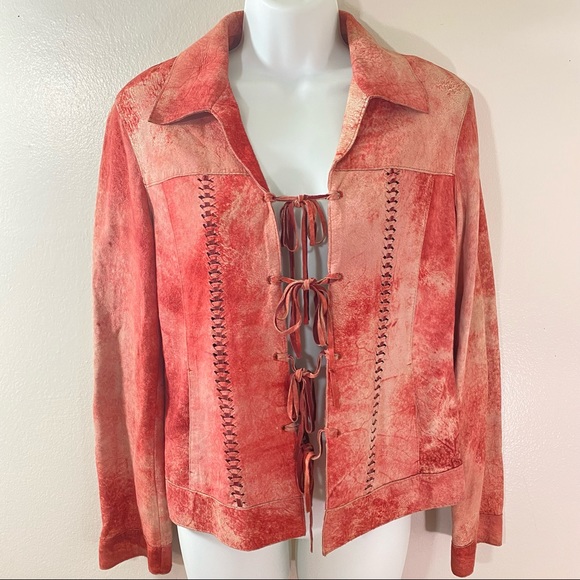 Ursula Mascaro Menorca Red Tie Collared Jacket - Picture 10 of 10